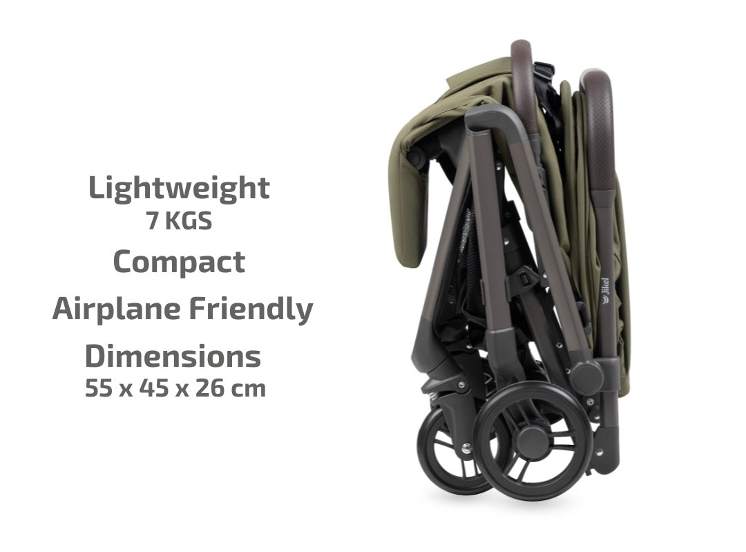 Jikel - Nomad Auto-Fold Compact Stroller - Graphite Grey