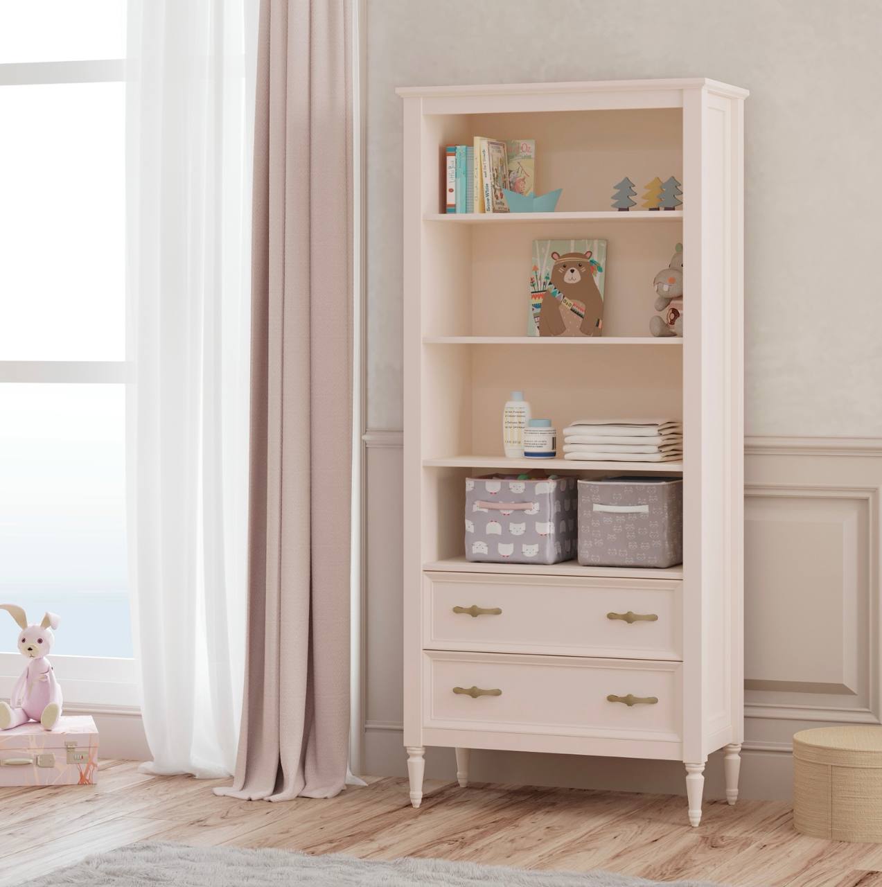 Jikel - Romantic Bookcase Blush Beige