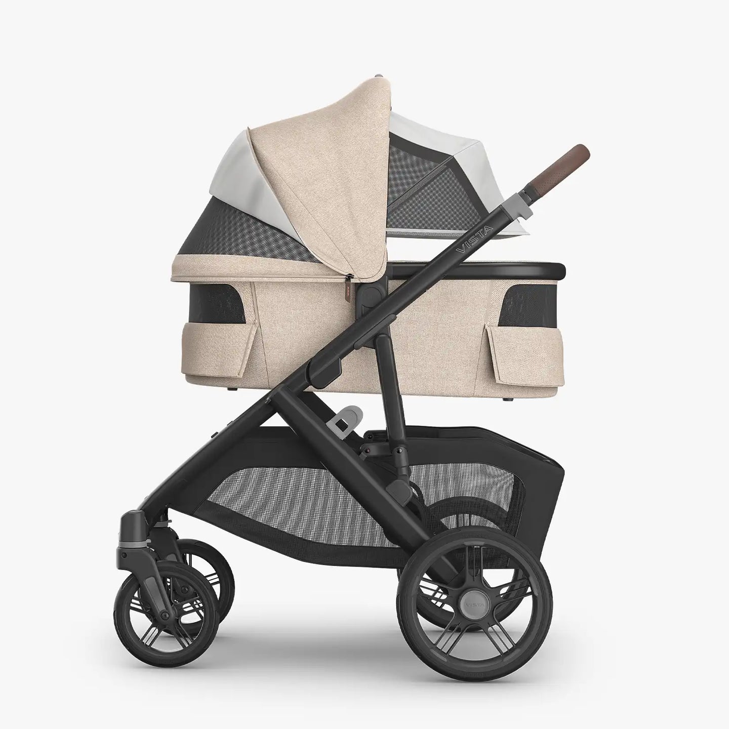 Uppababy - Vista V3 Liam Oat - Melange / Carbon Frame/ Chestnut Leather