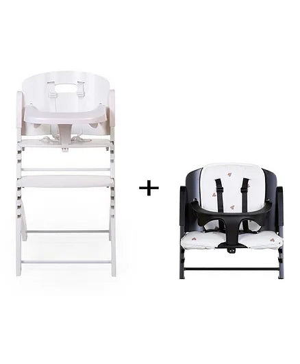 Childhome Evosit Stone White + Cushion Jersey Heart