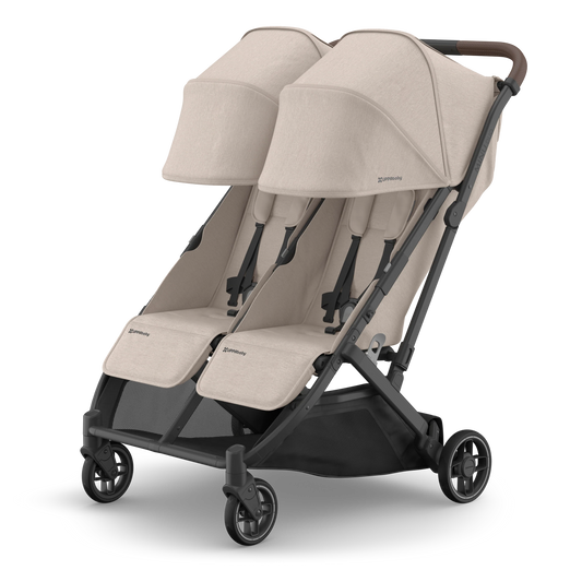 UPPAbaby - Minu Duo Stroller Ada Sandstone Mélange Carbon Frame Chestnut Leather