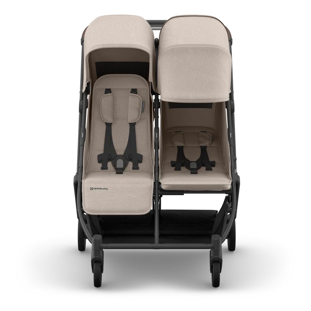 UPPAbaby - Minu Duo Stroller Ada Sandstone Mélange Carbon Frame Chestnut Leather