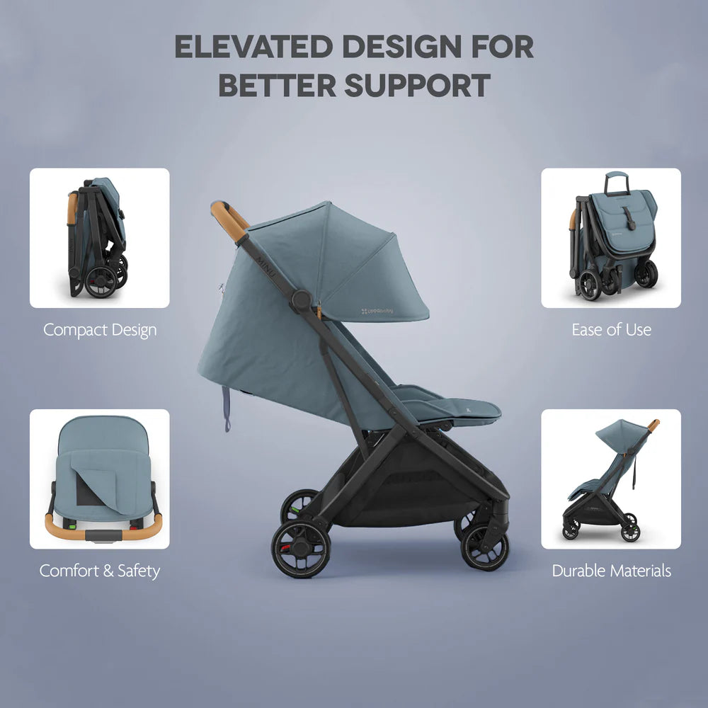 UPPAbaby - Minu V3 Stroller Dillan Stone + Bumper Bar