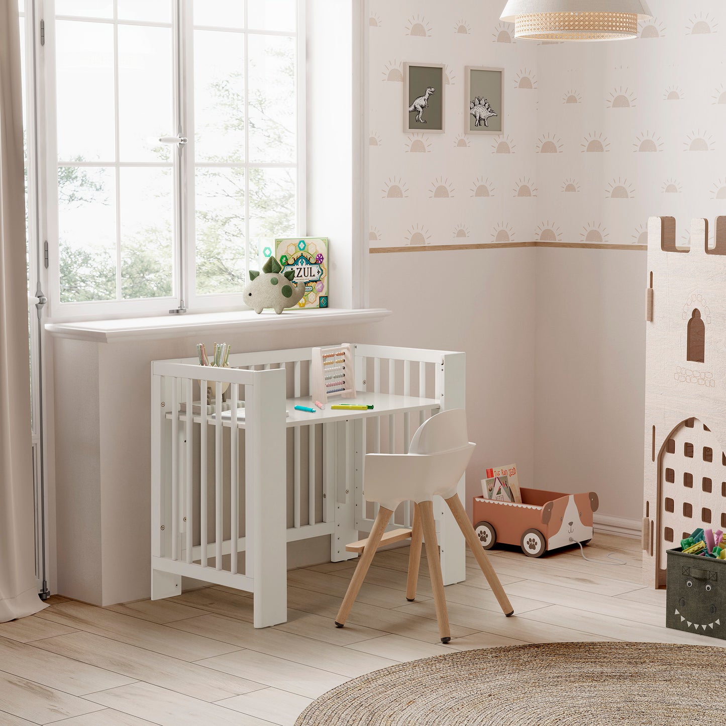 MICUNA - CONVERBABY COT WHITE 140X70