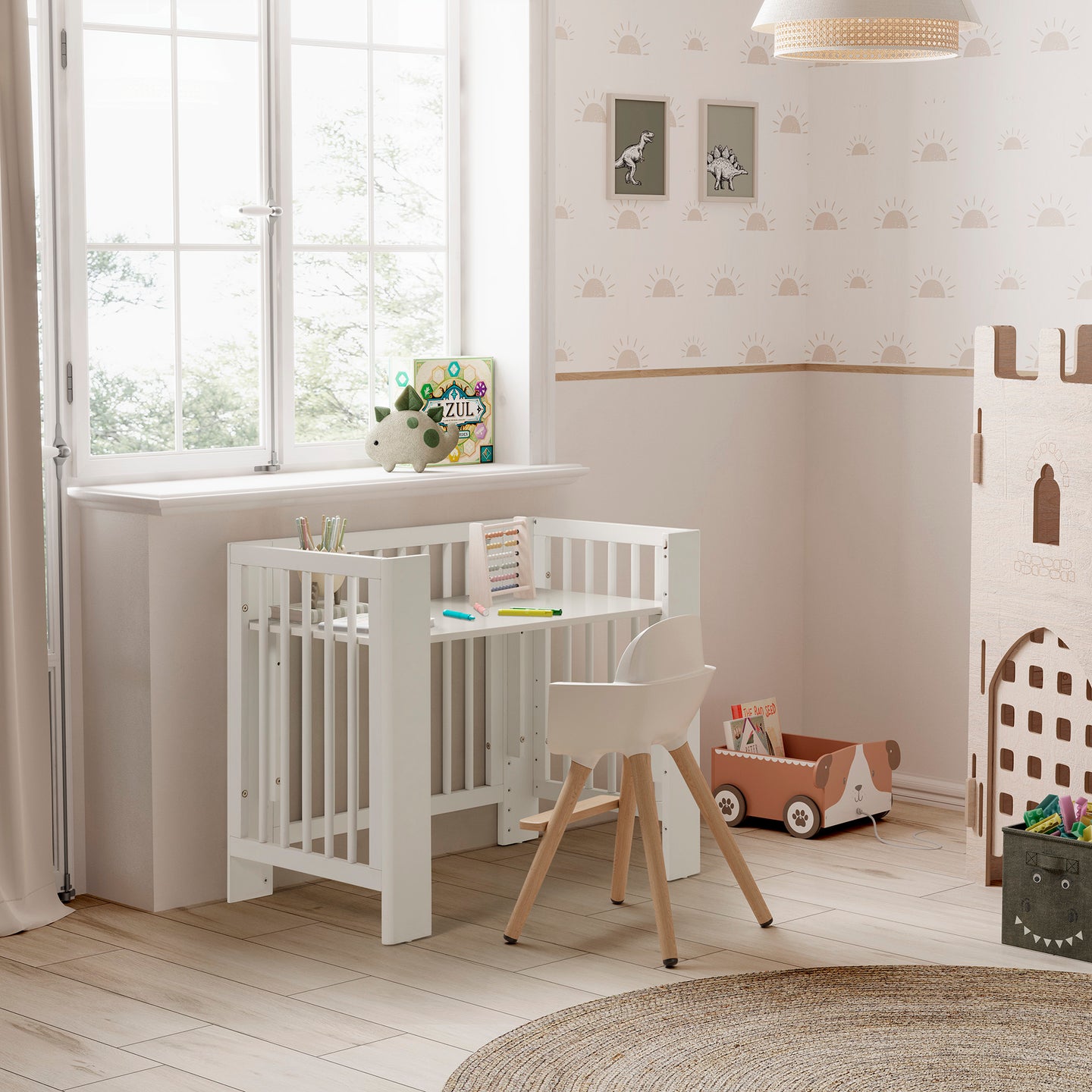 MICUNA - CONVERBABY COT WHITE 140X70