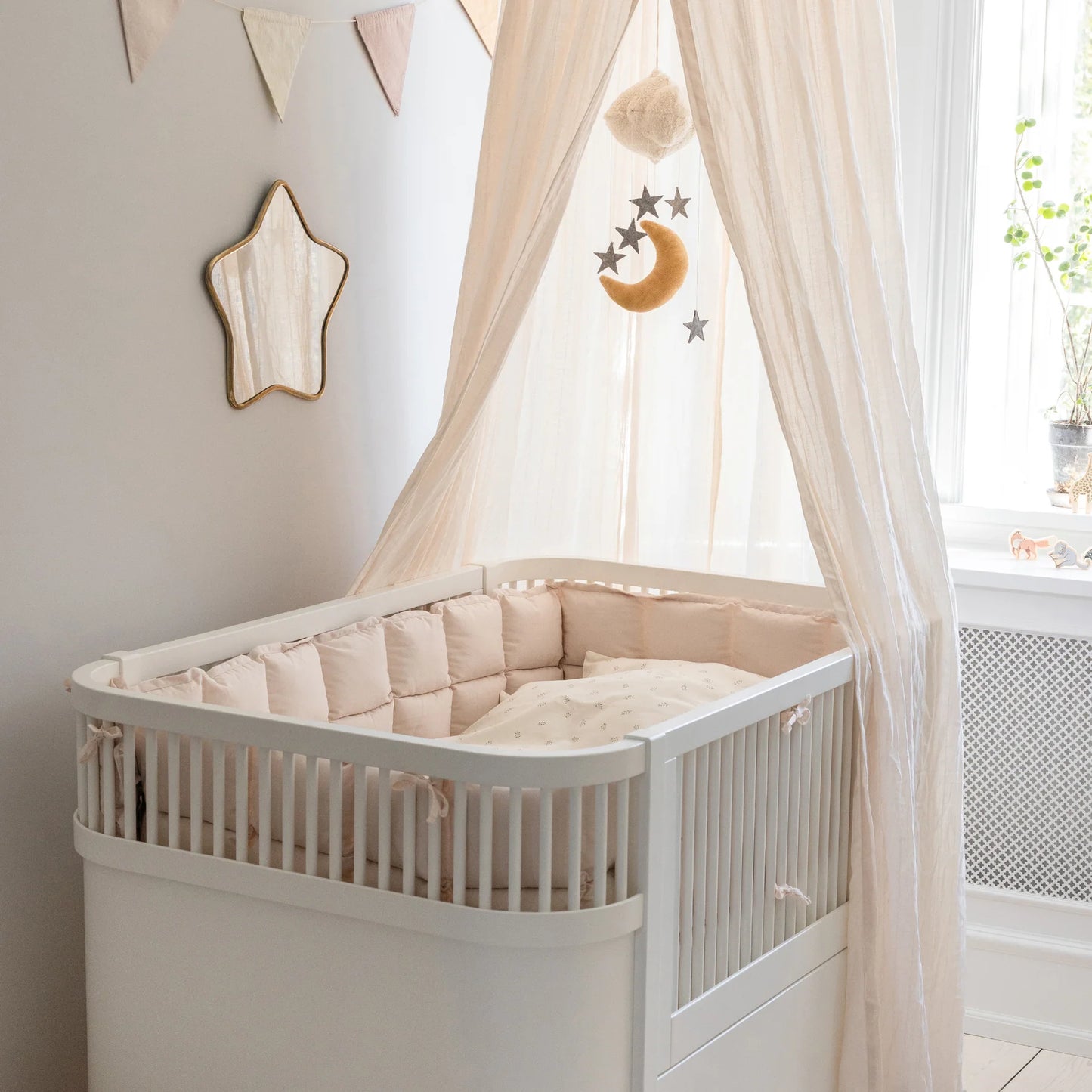 Sebra - Baby Bumper Kapok - Birchbark Rose