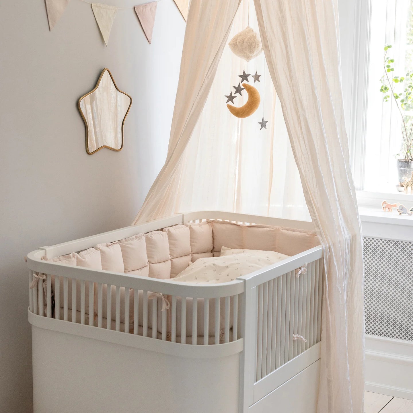 Sebra - Baby Bumper Kapok - Birchbark Rose