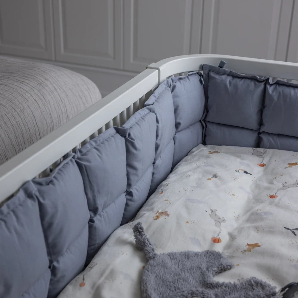 Sebra - Baby Bumper, kapok, Dusty Blue