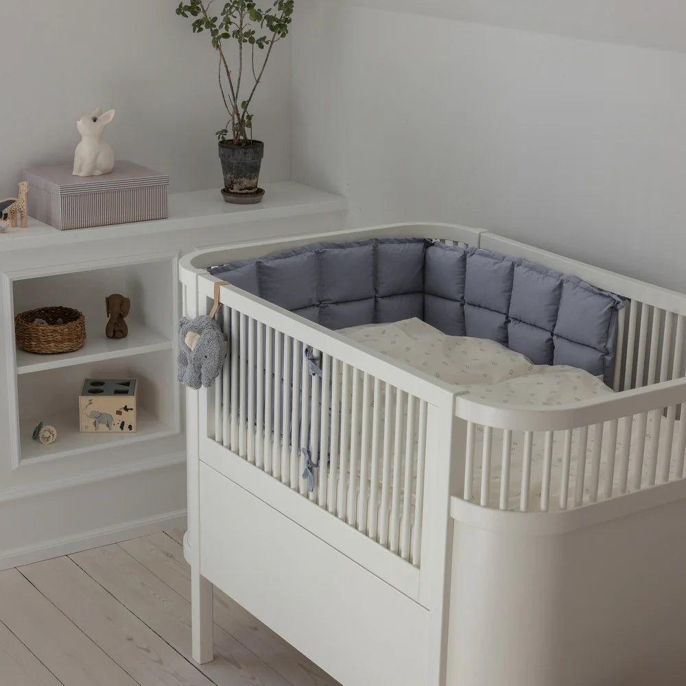 Sebra - Baby Bumper, kapok, Half-length, Dusty Blue