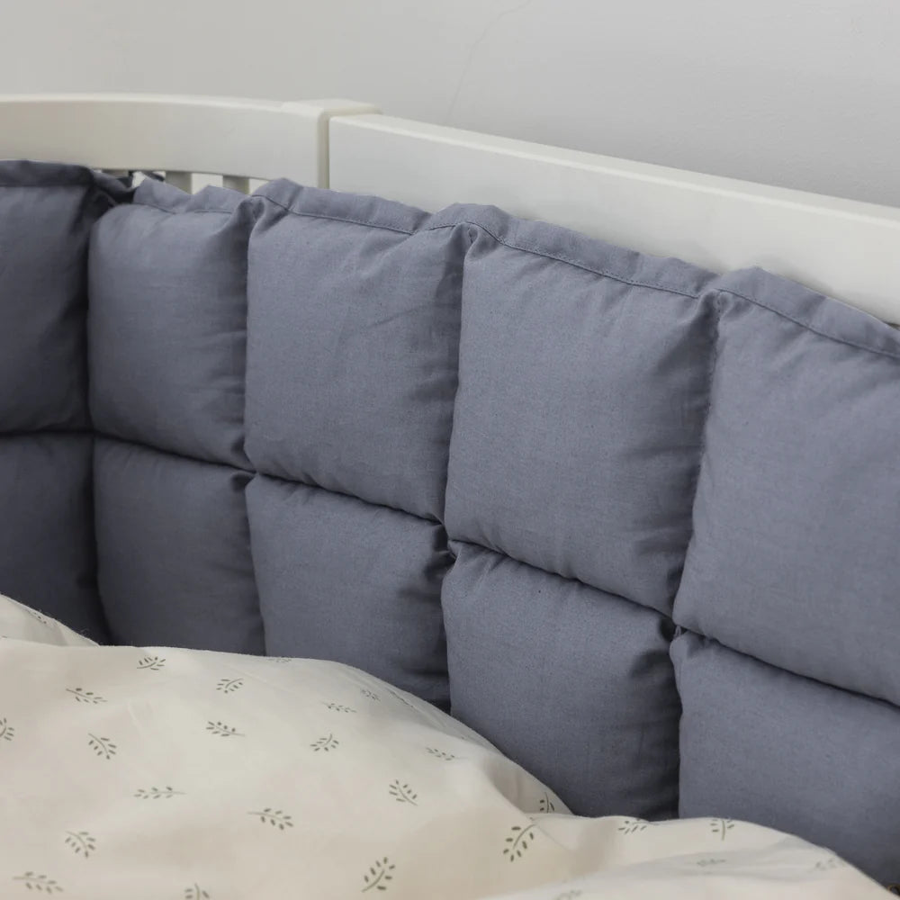 Sebra - Baby Bumper, kapok, Half-length, Dusty Blue
