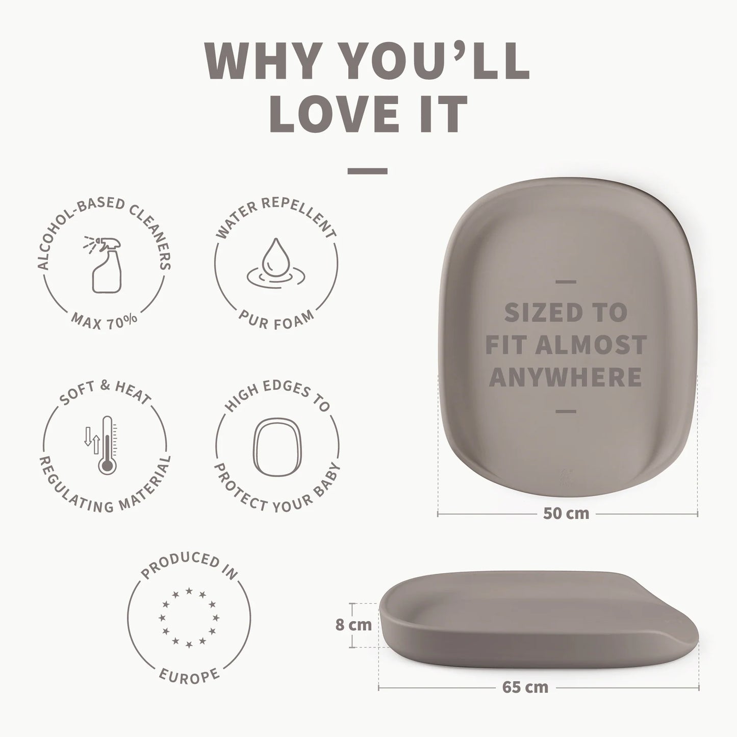 Sebra - Changing mat - Jetty Beige