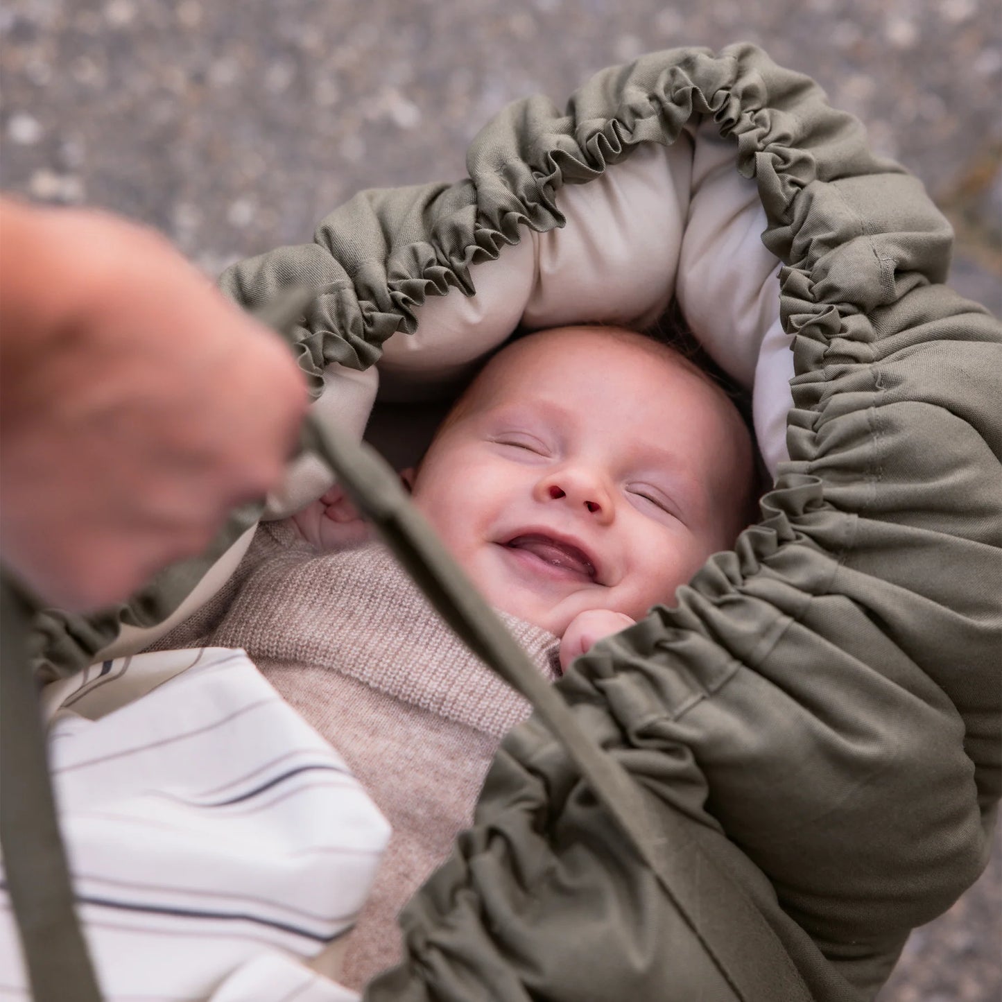 Sebra - 3-in-1 Baby Nest - Dark Olive