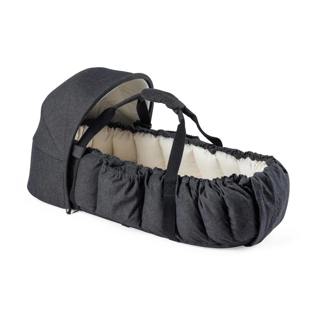 Sebra - 3-in-1 Baby Nest+hood, Dark Grey Melange