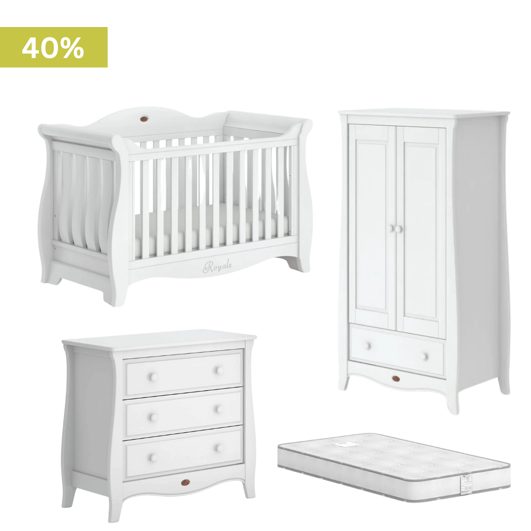 Boori - Sleigh Royale Bundle Set with 3 Drawer Chest and Wardrobe