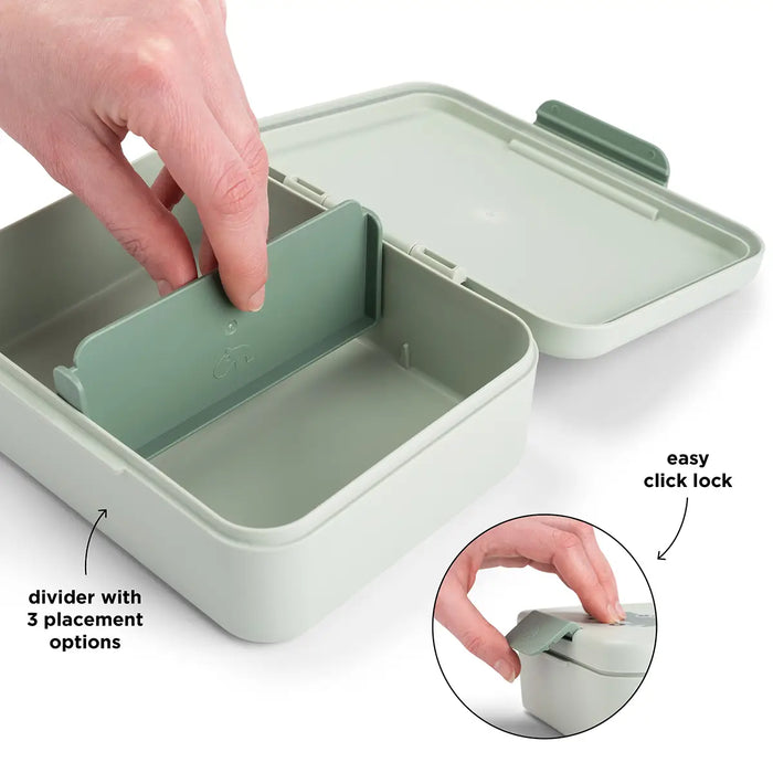 Done By Deer Lunch Box with Divider Playground Green