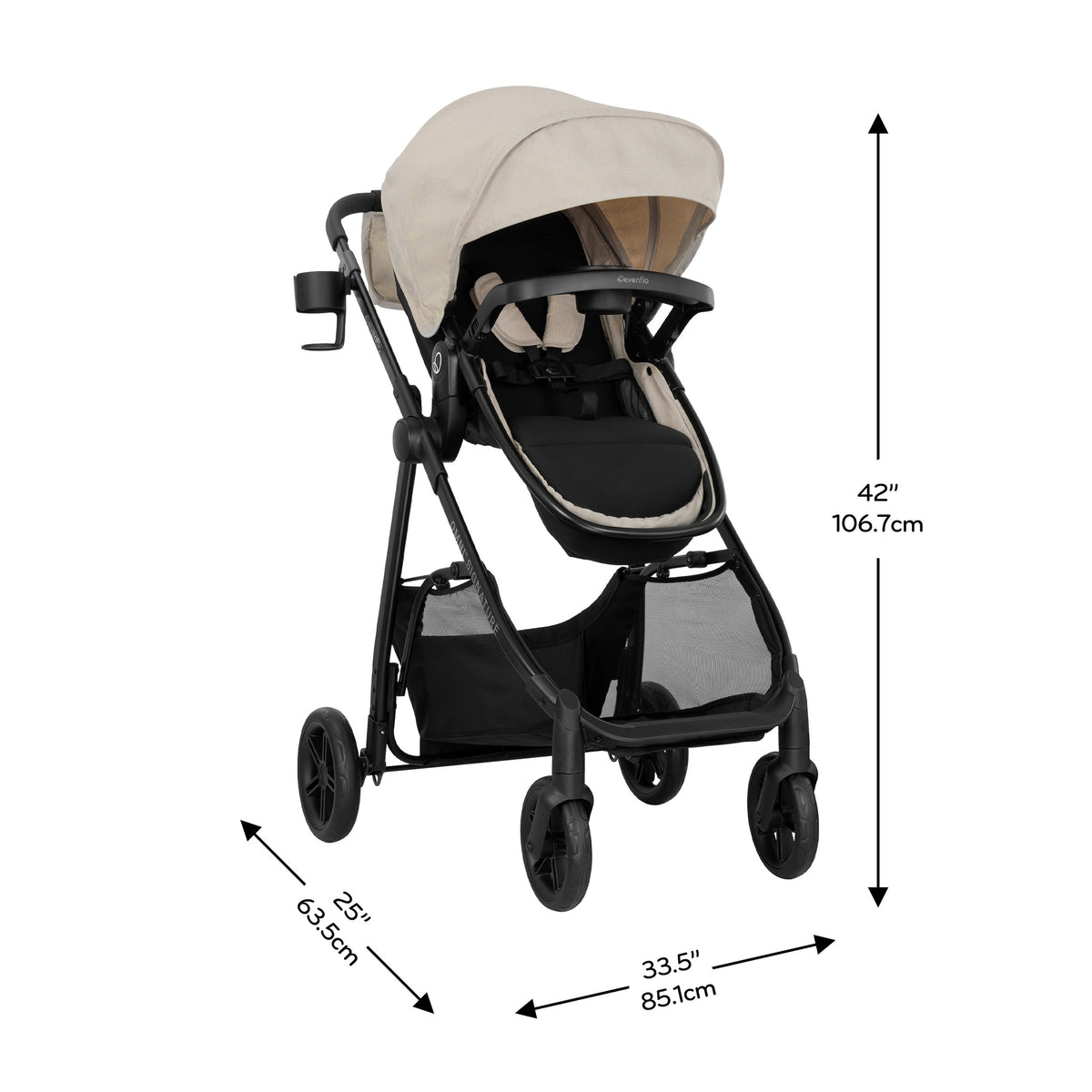 Evenflo - Omni Signature Travel System With Litemax Infant Car Seat - Coastal Coffee