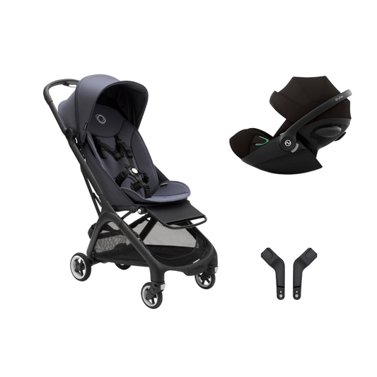 Bugaboo - Butterfly  Stormy Blue + Cybex - Cloud G iSize