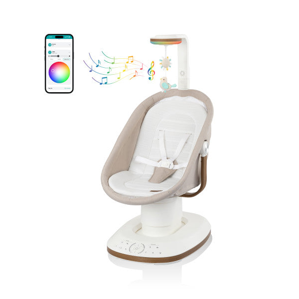 Evenflo - Elara 2-In-1 Smart Motion Swing & Soothing Nest - Coastal Coffee