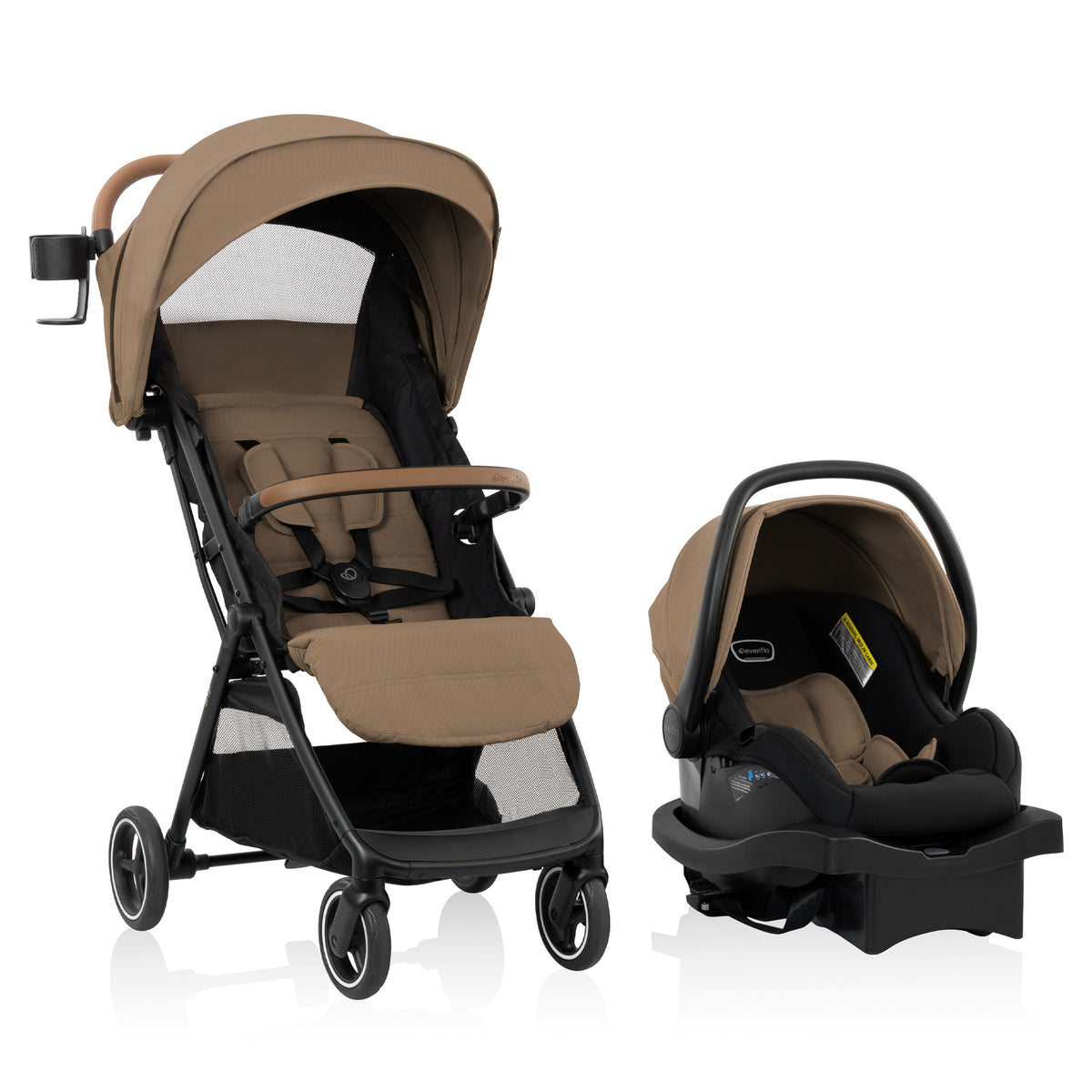 Evenflo - Otto+ Travel System With Litemax Car Seat - Caramel Tan