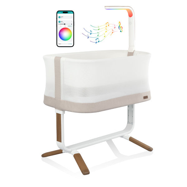 Evenflo - Cora 3 Level Adjustable Bassinet - Coastal Coffee