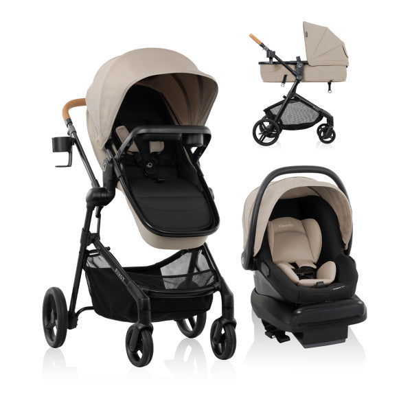 Evenflo - Pivot NXT Travel System With Litemax NXT Car Seat - Latte Tan