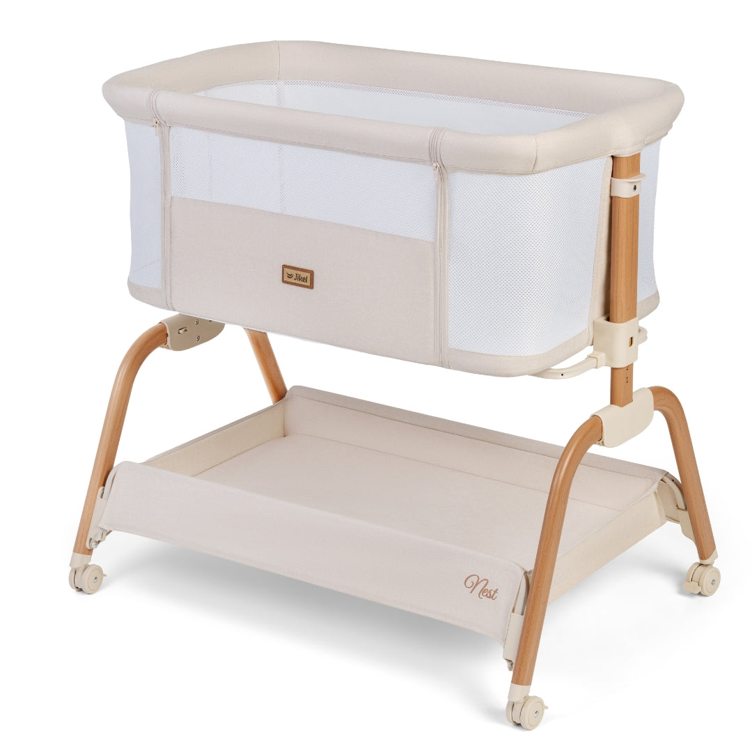 Jikel - Nest Co-sleeper Bedside Crib - Soft Beige