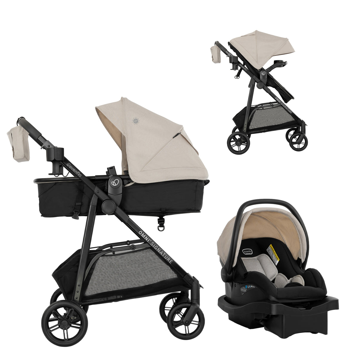 Evenflo - Omni Signature Travel System With Litemax Infant Car Seat - Coastal Coffee