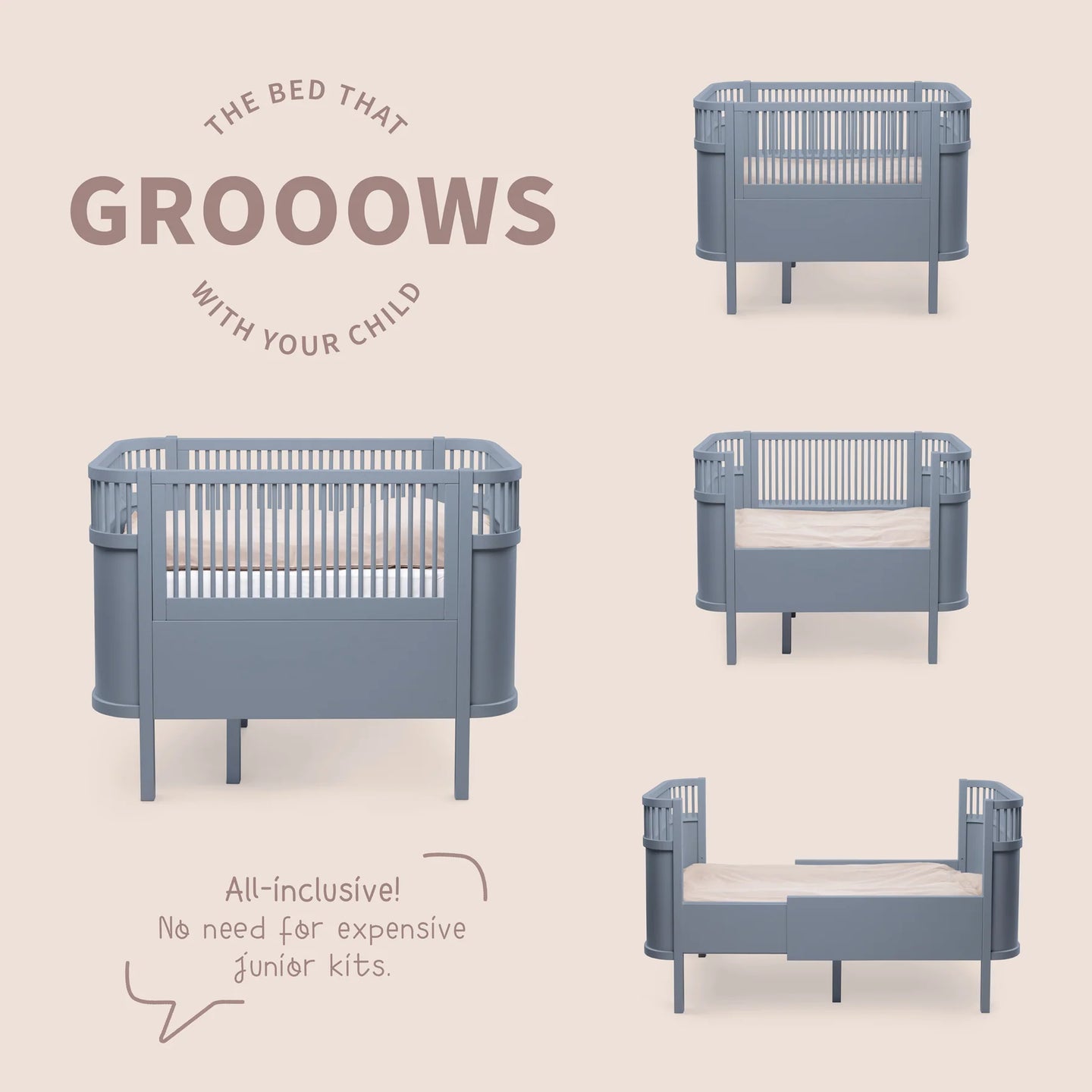 Sebra - Bed, Baby & Jr - Forest Lake Blue