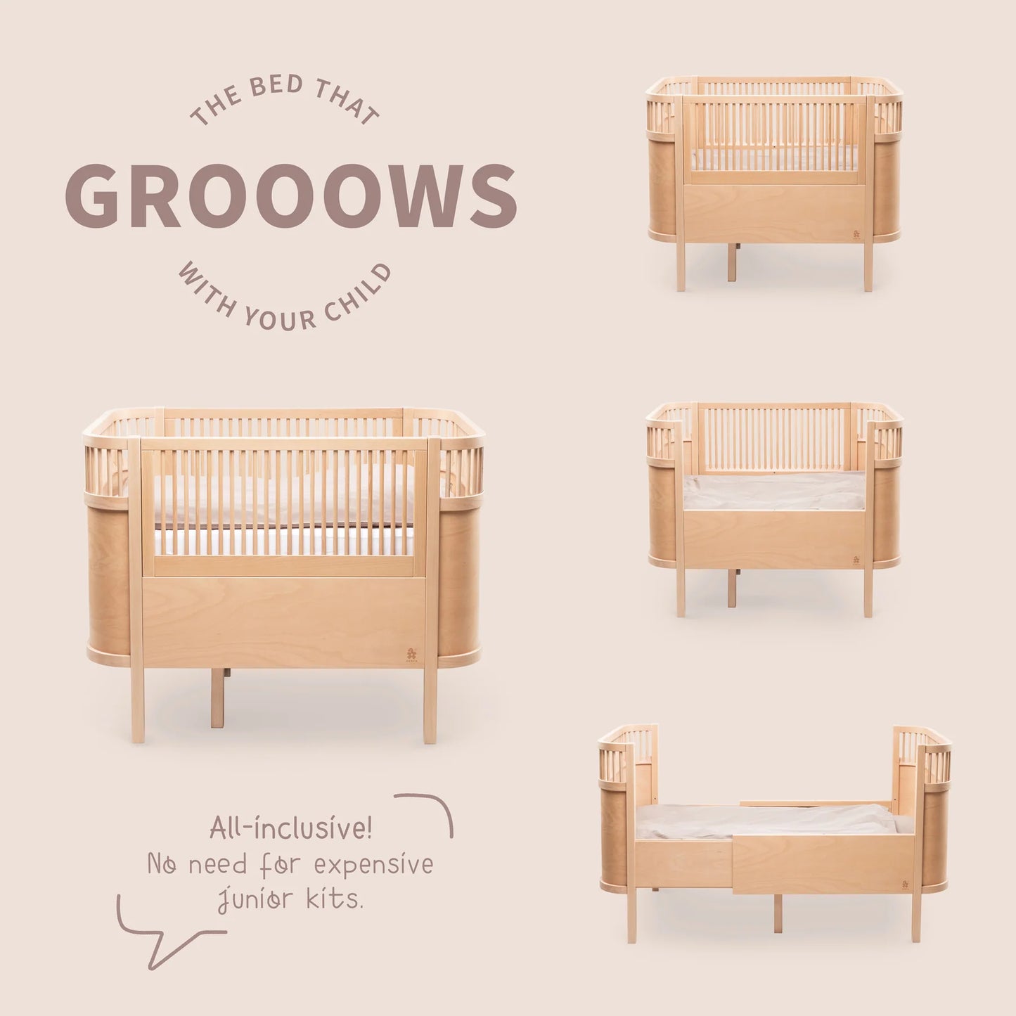 Sebra - Bed, Baby & Jr - Wooden Edition