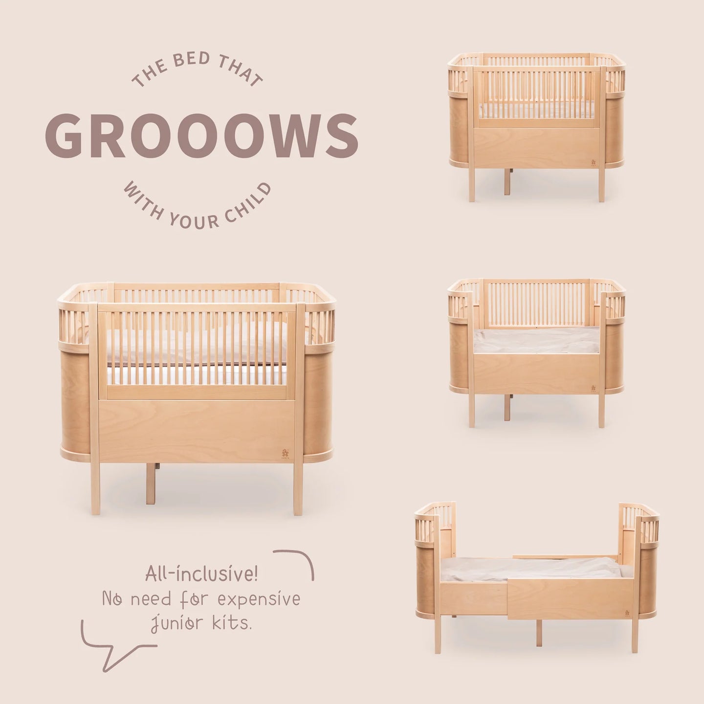 Sebra - Bed, Baby & Jr - Wooden Edition