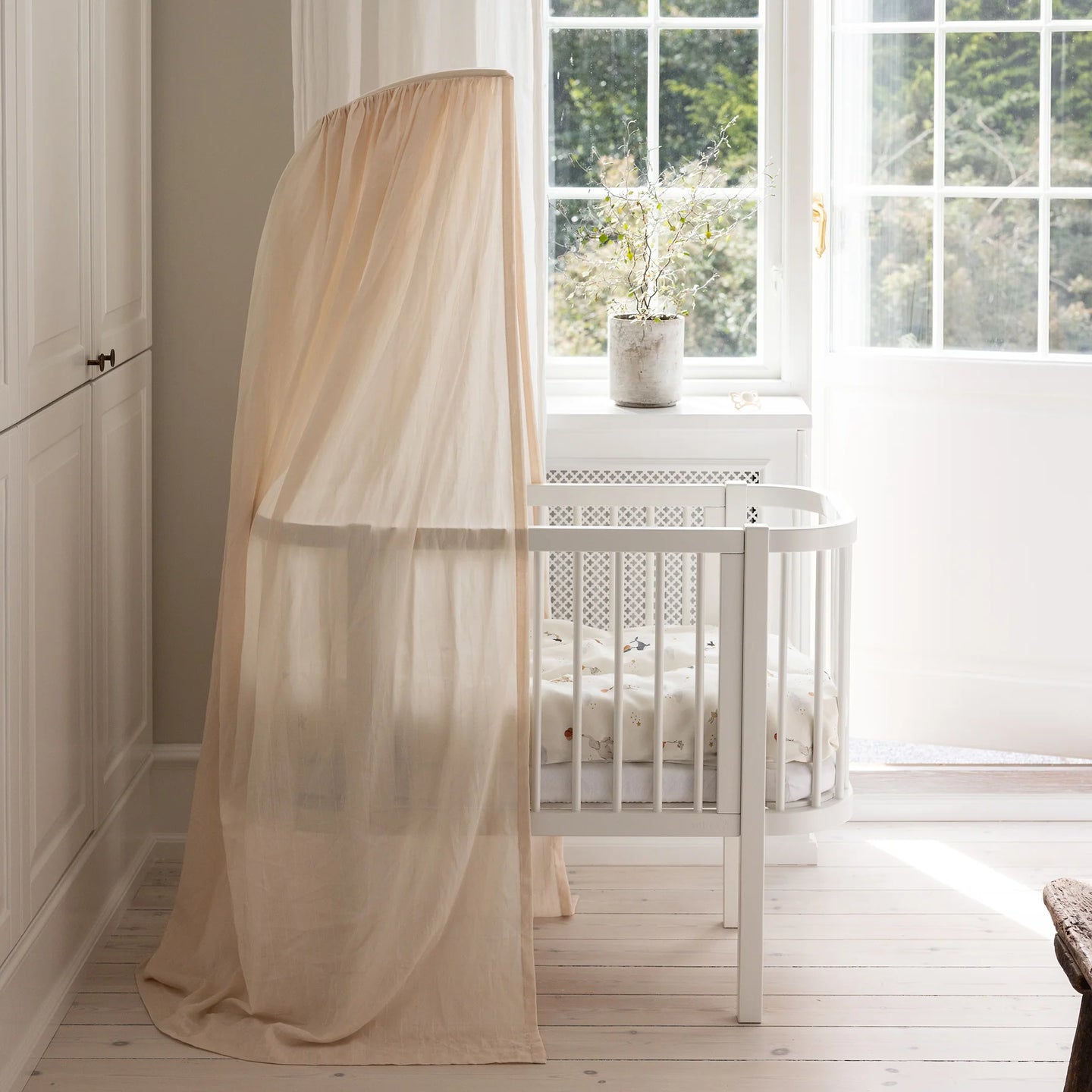 Sebra - Bedside Crib, Classic White