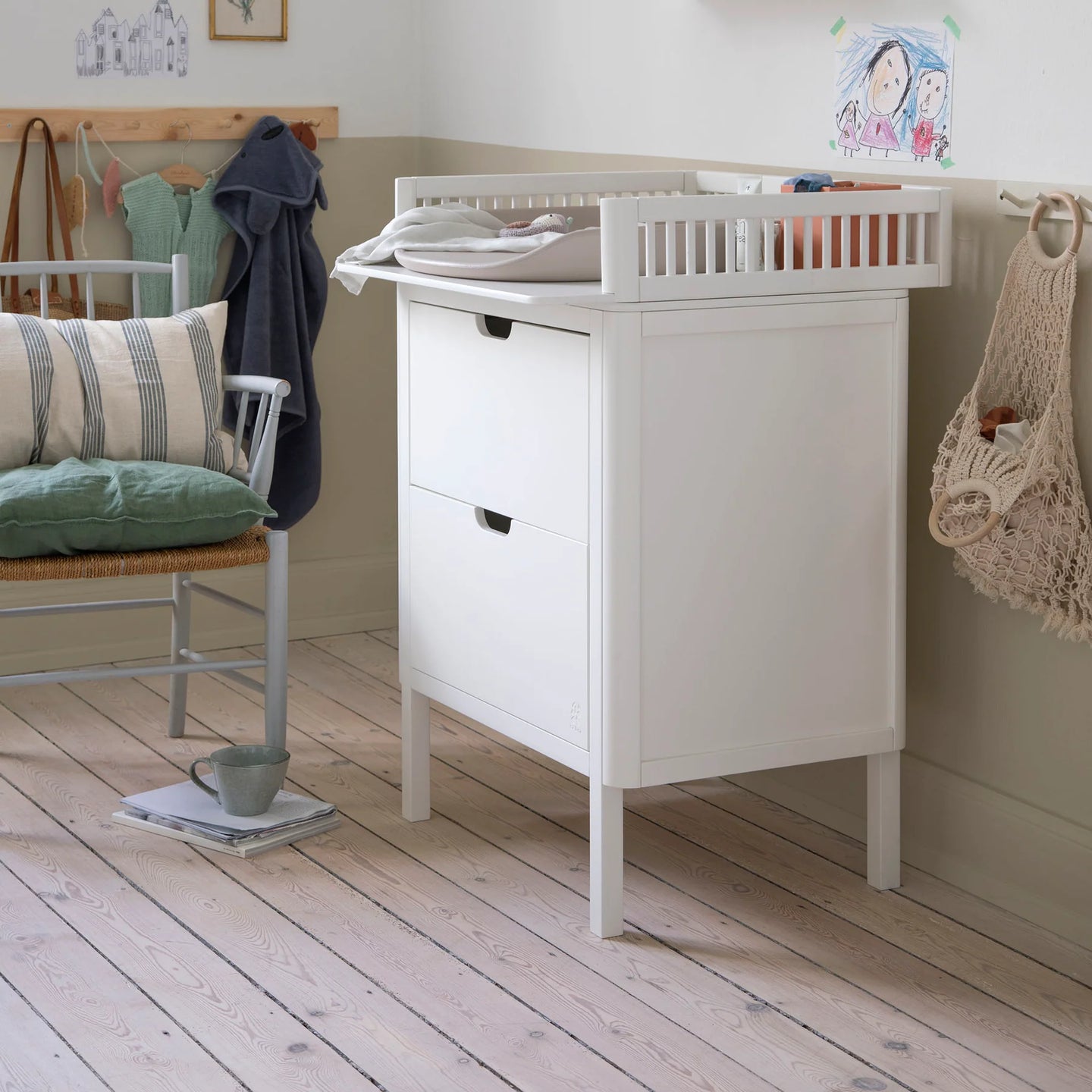 Sebra - Changing Unit Drawers - Classic White