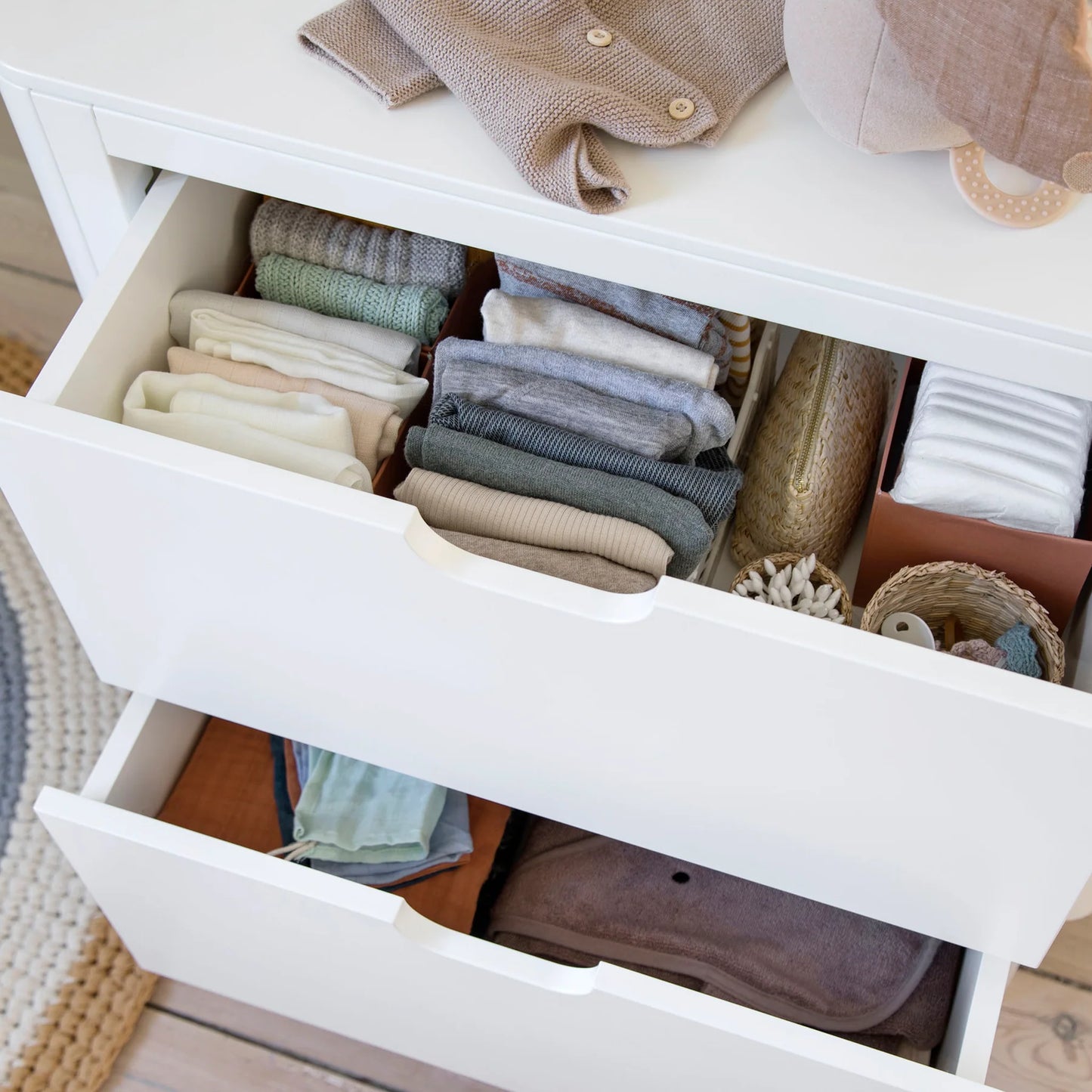 Sebra - Changing Unit Drawers - Classic White