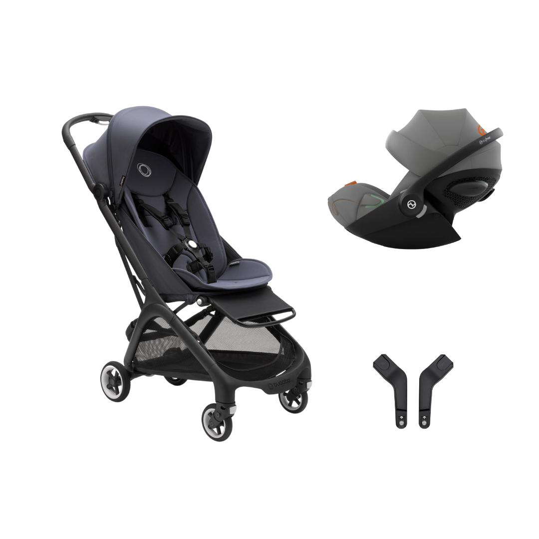 Bugaboo - Butterfly  Stormy Blue + Cybex - Cloud G iSize