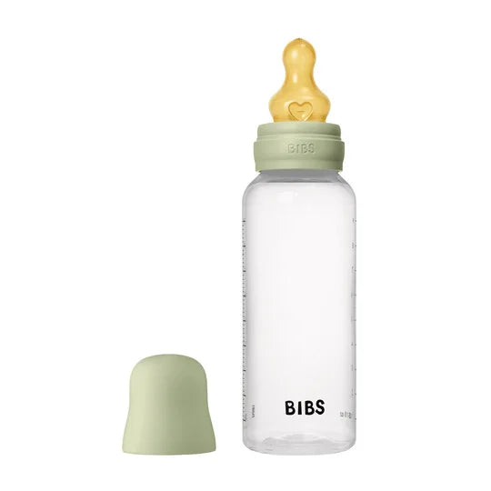BIBS - Baby Bottle Round Nipple Latex 1 Pack 270 Ml Medium Flow