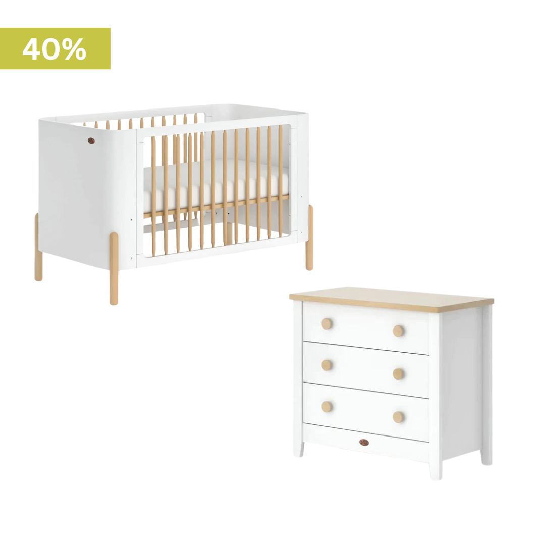 Boori - Nova 2 Piece Crib Set with 3 Chest of Drawer