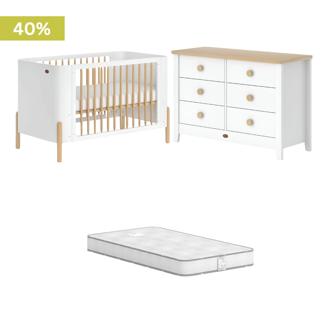 Boori - Nova 2 Piece Crib Set with 6 Chest of Drawer