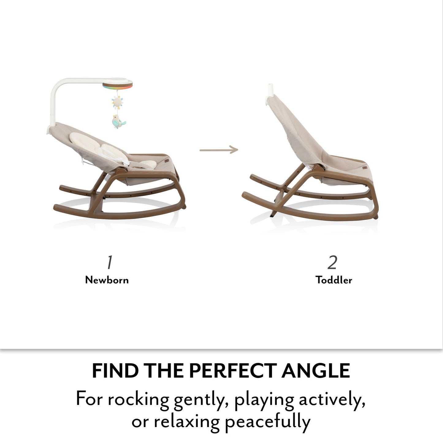 Evenflo - Lyra 2-In-1 Infant To Toddler Rocker - Coastal Coffee