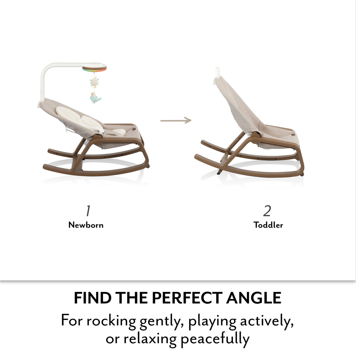 Evenflo - Lyra 2-In-1 Infant To Toddler Rocker - Coastal Coffee