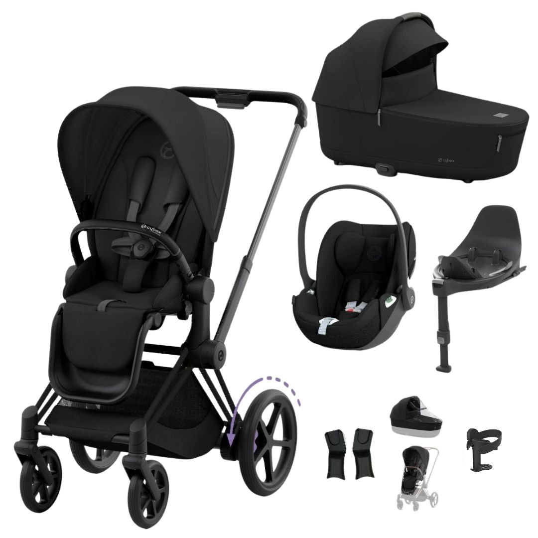 Cybex - ePriam Travel System with Cloud T plus - Sepia Black