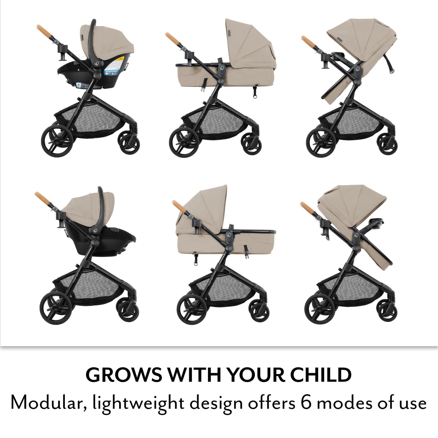 Evenflo - Pivot NXT Travel System With Litemax NXT Car Seat - Latte Tan