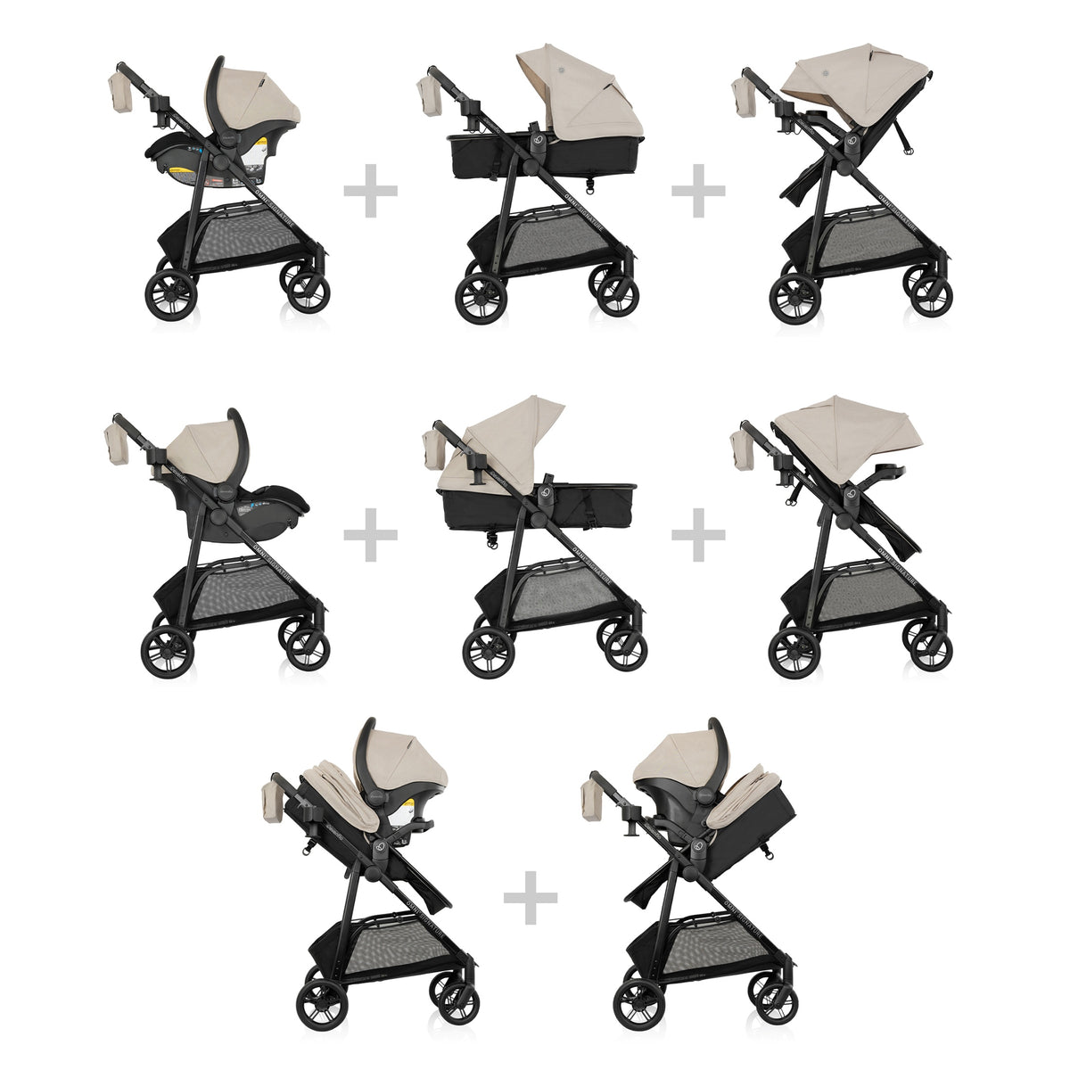 Evenflo - Omni Signature Travel System With Litemax Infant Car Seat - Coastal Coffee