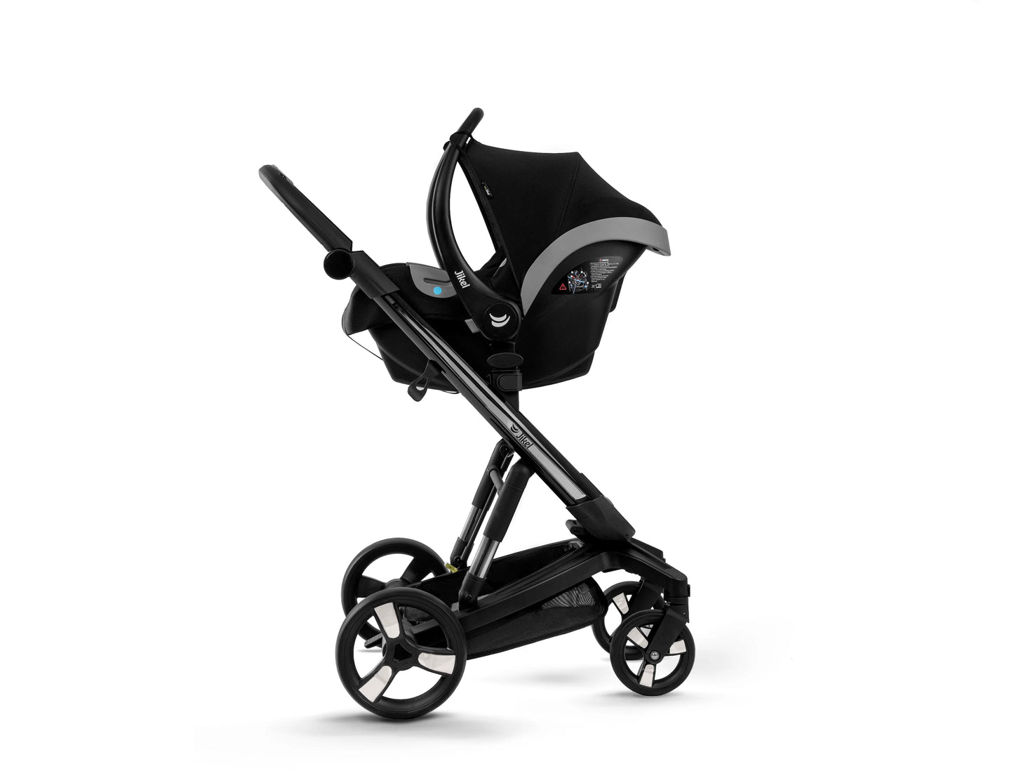 Jikel - Diamond Electric Stroller Travel System with Car Seat - Charcoal