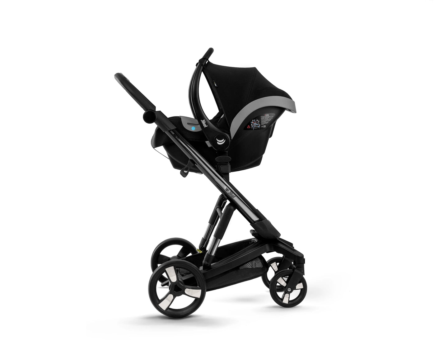 Jikel - Diamond Electric Stroller Travel System with Car Seat - Charcoal