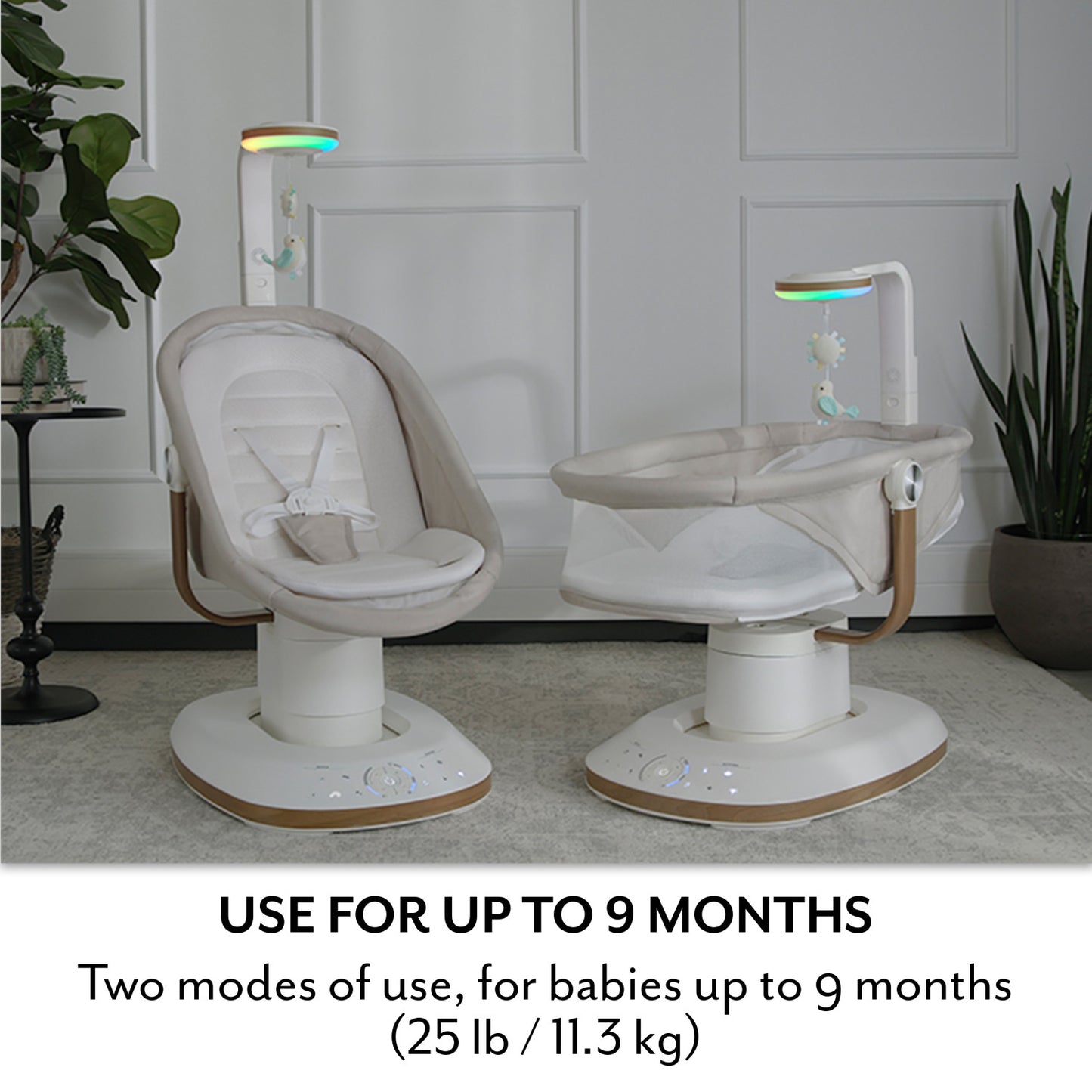 Evenflo - Elara 2-In-1 Smart Motion Swing & Soothing Nest - Coastal Coffee