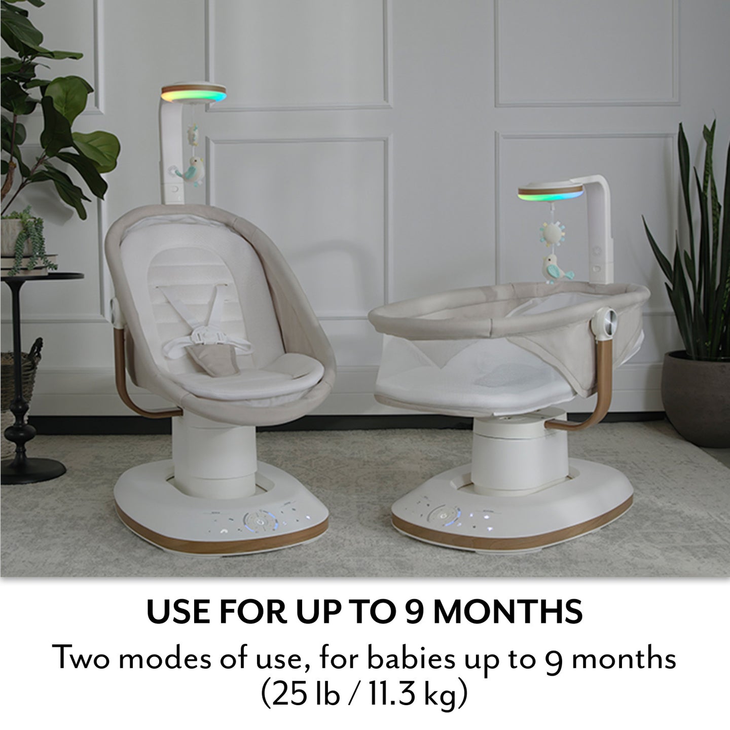 Evenflo - Elara 2-In-1 Smart Motion Swing & Soothing Nest - Coastal Coffee