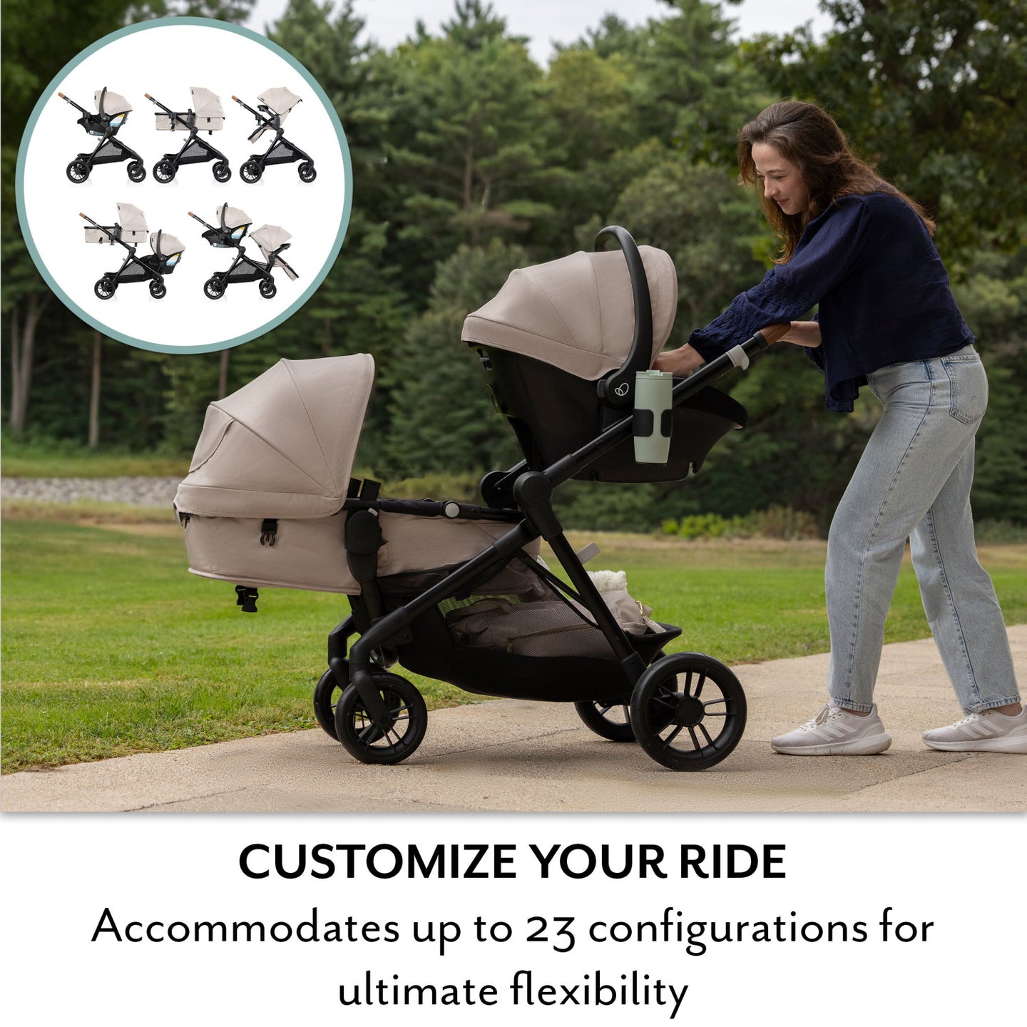 Evenflo - Pivot Xpand NXT Travel System - Coal Black
