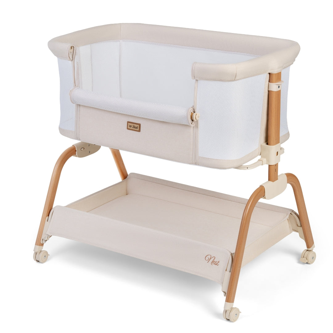 Jikel - Nest Co-sleeper Bedside Crib - Soft Beige