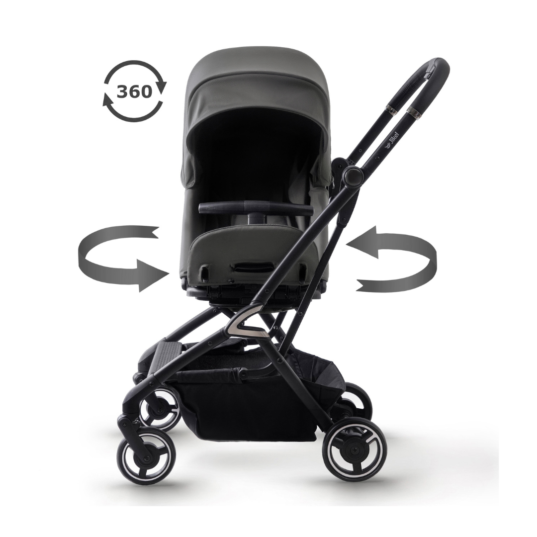 Jikel - Life 360 Reversible Compact Stroller - Charcoal