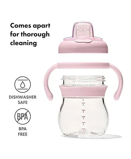 Oxo Tot - Tranisitions Soft Spout Sippy Cup with Removable Handles 6 Oz - Blossom